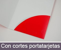 Impresión personalizada carpeta con cortes portatarjetas