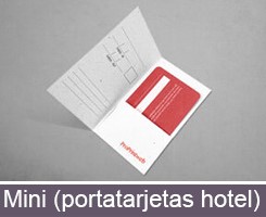 Impresión de carpetas mini portatarjetas corporativas personalizadas