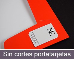 Impresión personalizada carpeta sin cortes portatarjetas