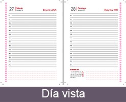 día vista Diseño interior de agendas personalizadas