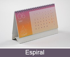 espiral tipos calendarios sobremesa