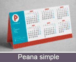 peana simple tipos calendarios sobremesa
