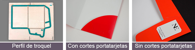 impresión carpetas cortes portatarjetas