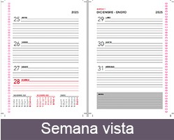 semana vista Diseño interior de agendas personalizadas