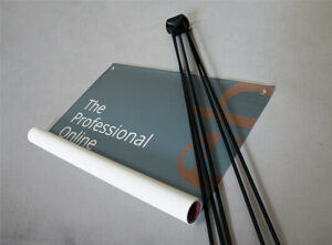 Imprimir X banner de araña enrollado