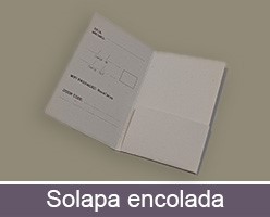 Impresión personalizada de portatarjetas hotel con solapa encolada