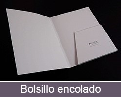 Impresión personalizada de carpeta A4 con lomo y bolsillo encolado #721