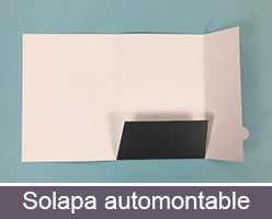 Impresión personalizada de carpeta A4 con lomo y solapa automontable