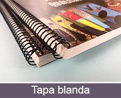 Diferencia libretas con espiral tapa blanda personalizadas