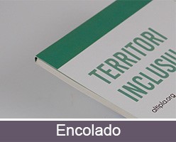 Impresión de blogs de notas con tapa encuadernación encolada
