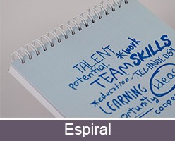 Impresión de blogs de notas con tapa encuadernación espiral