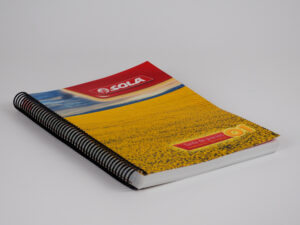 Impresión personalizable de catálogos con encuadernación espiral