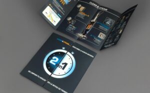 Impresión personalizable de cuadrípticos en ventana