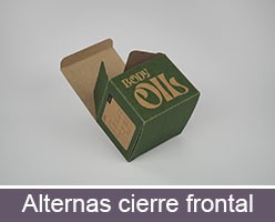 Impresión personalizada de cajas estandar con solapas alternas y cierre frontal