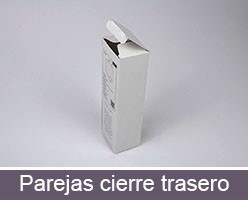 Impresión personalizada de cajas estandar con solapas parejas y cierre trasero