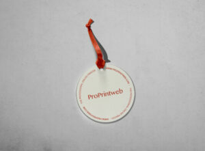 Impresión personalizada de etiquetas colgantes redondas