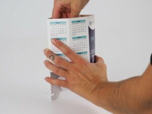 Imprimir calendario de sobremesa personalizado cubilete hexagonal automontable