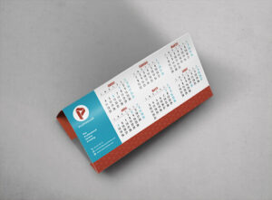 Imprimir calendario de sobremesa troquelado personalizado