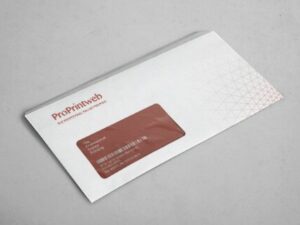 Imprimir sobre americano con ventana con personalización estándar