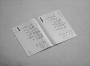 Personalizar impresión de calendarios de pared grapados con agujero