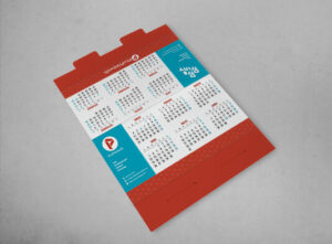 impresión personalizable de calendario de sobremesa troquelado