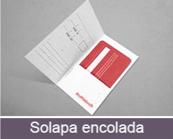 Impresión personalizada de carpetas portatarjetas de hotel solapa encolada