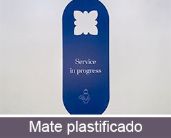 Impresión personalizada de colgador para puertas agujero cerrado mate plastificado