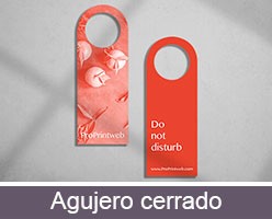 Imprimir colgadores de habitación de hotel de agujero cerrado personalizados