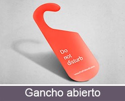 Imprimir colgadores de habitación de hotel de gancho abierto personalizados