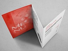 Personalizar impresión de cartas de restaurante trípticas acordeón