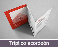 Impresión personalizable de trípticos publicitarios con plegado acordeón
